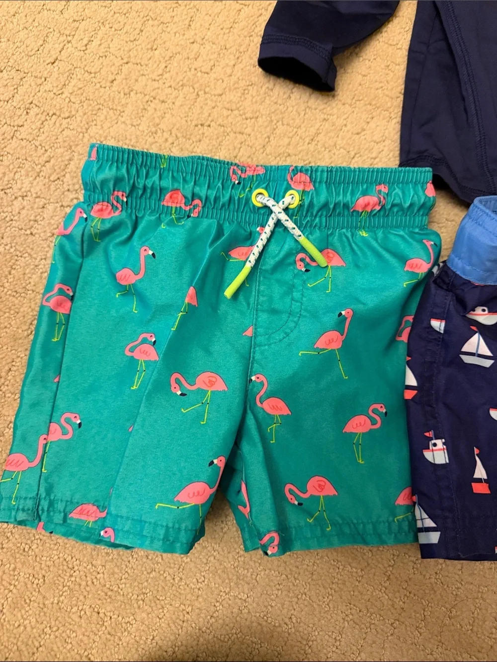 Boys Swim Set with Rash Guard and 3 Swim Shorts size 12 months Cat & Jack